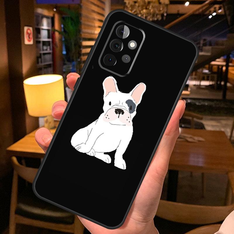 Чехол для телефона с французским бульдогом для Samsung A51 A71 A50 A70 A13 A23 A33 A53 A12 A22 A32 A42 A52 A54 A34 A14