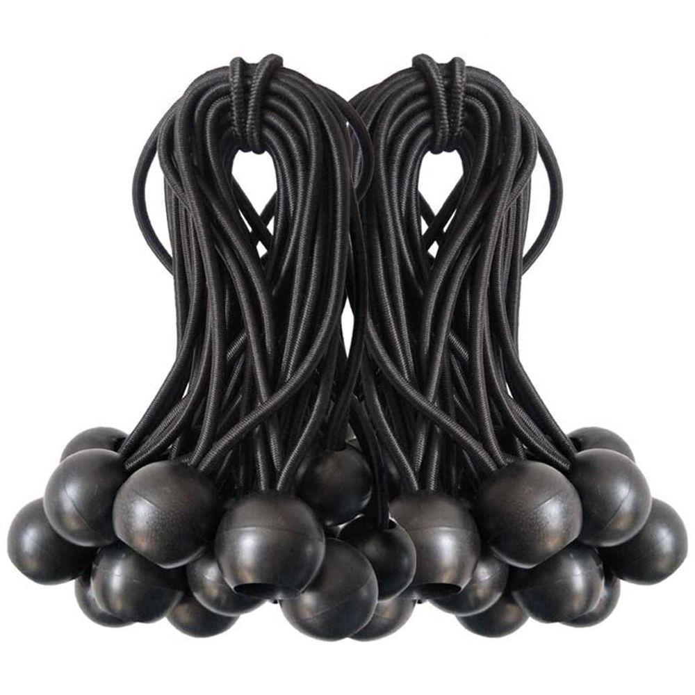 Ударопрочный эластичный шнур для бутылки с водой Фиксированная петля Черный мяч Банджи-шнур Эластичная веревка
