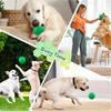 Tough Natural Rubber Dog Chew Toy Indestructible Squeaky Ball for Aggressive Chewers Beef Flavor Hexagonal Design Dental Health