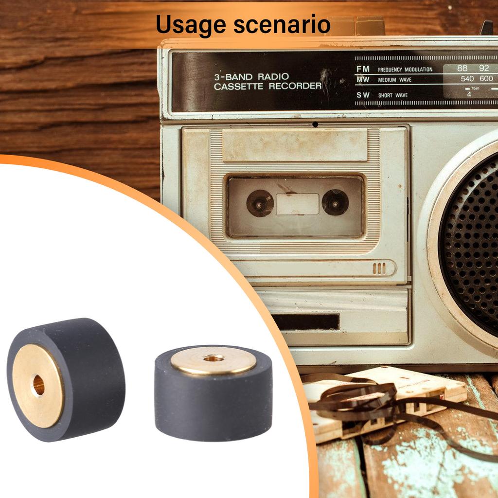 11.8x7x6.5мм/11.8x8x6.5мм Прижимной ролик для магнитофона Медь Резина Подшипник Лента Шкив Лентопротяжный механизм Колесо