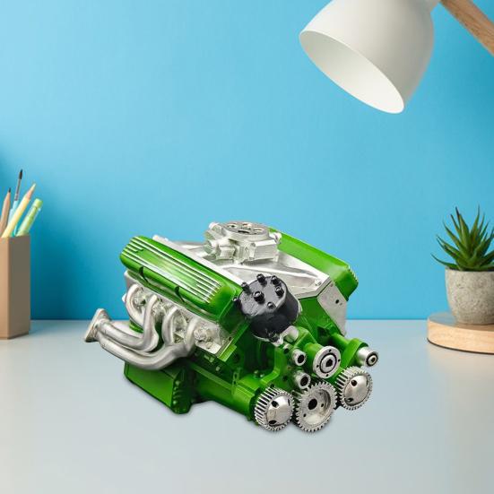 Модель двигателя V8 из смолы, статуэтка двигателя V8 Small-Block, миниатюрная фигурка двигателя V8, коллекционный подарок для взрослых автолюбителей