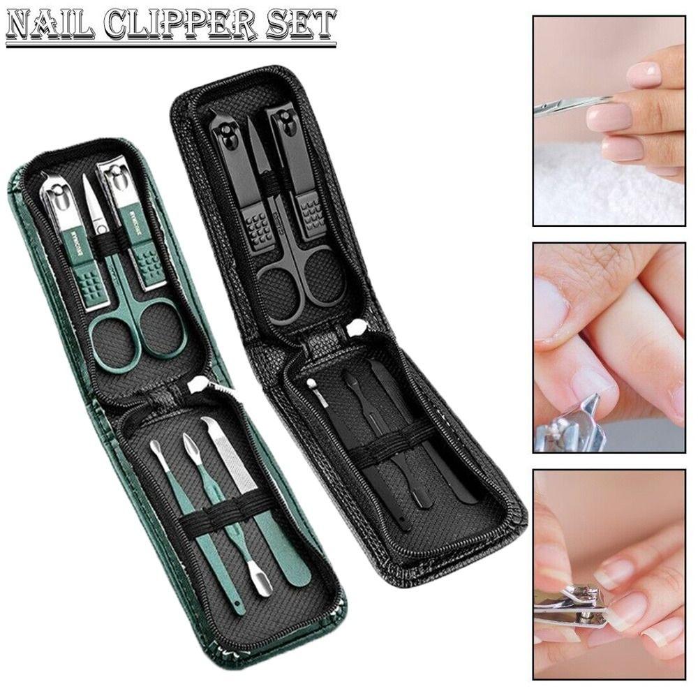 6Pcs/Set With Storage Bag Nail Clipper Pedicure Set Nail Care Tool High-quality Nail File  Women