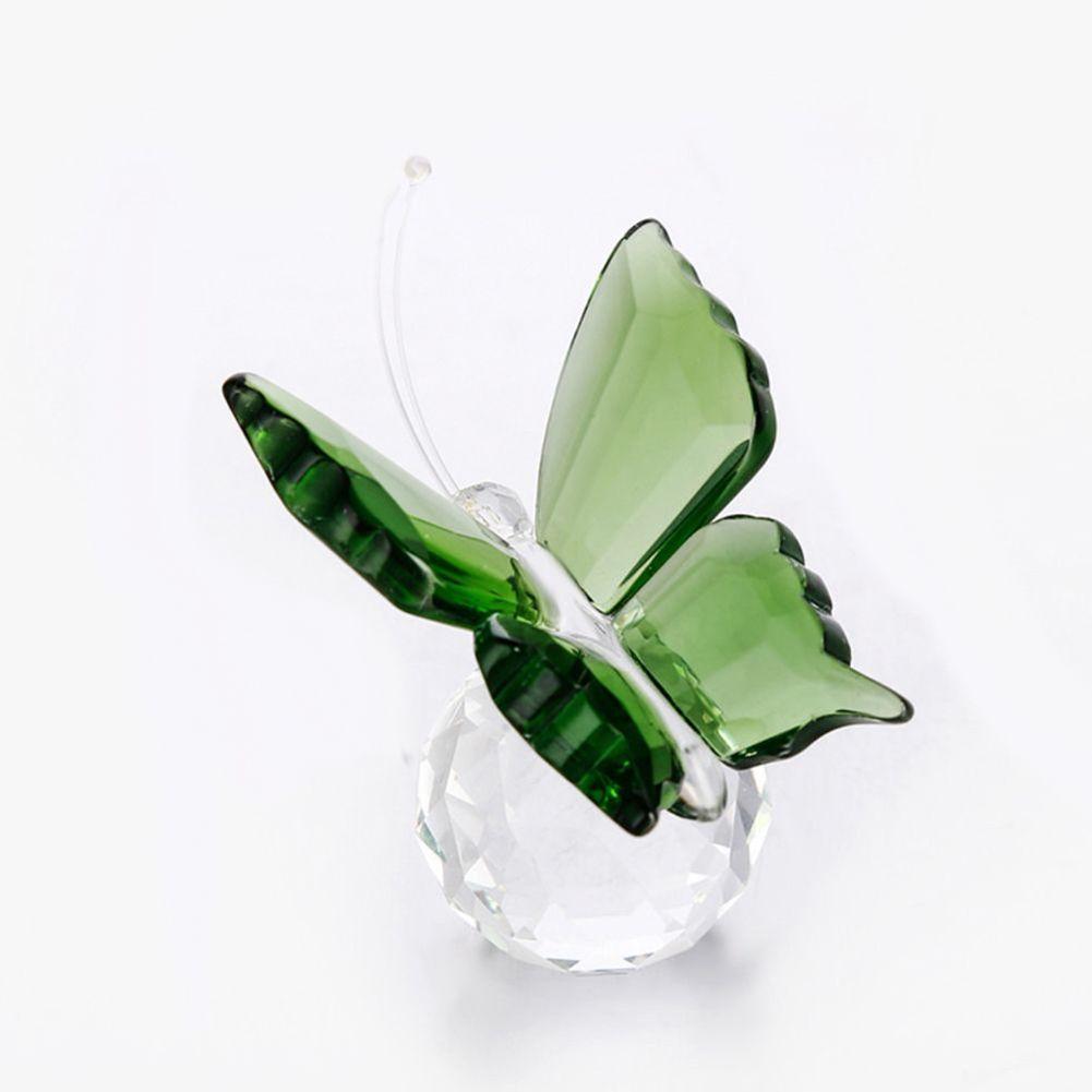 1pc Crystal Butterfly Ornaments Crafts Glass Paperweight Home Wedding Decoration Crystal Butterfly Figurine