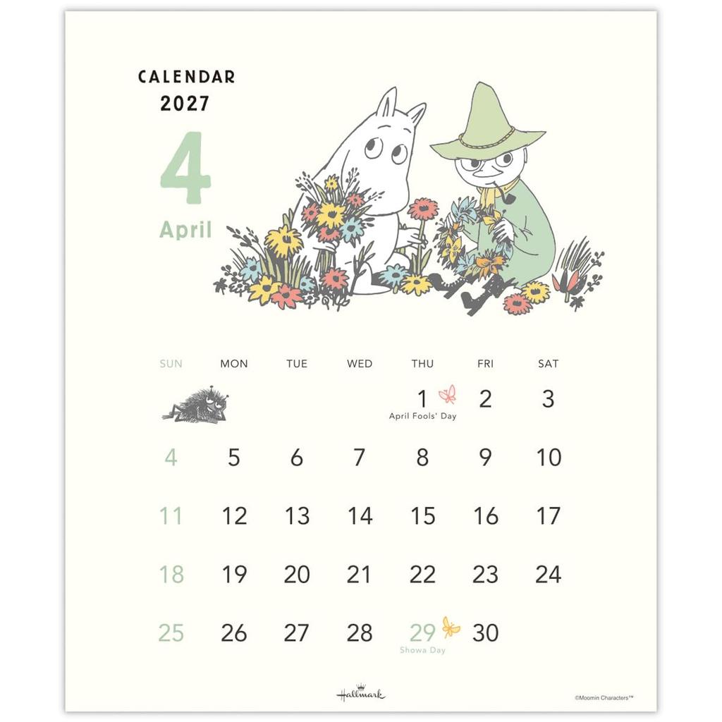 Hallmark Moomin Little My 2027 Wall 853310 Calendar, Vertical, Small,