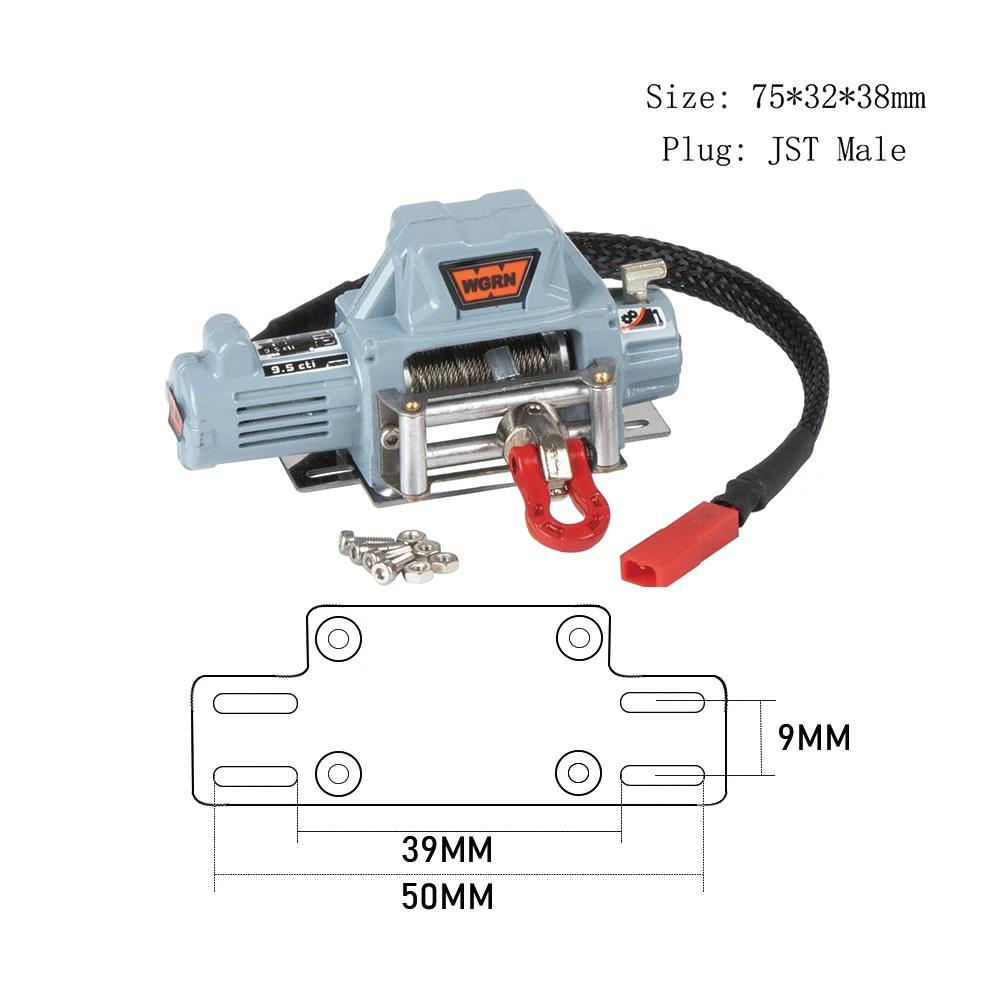 Scale Metal Winch and Wireless Remote Kit for 1/10 1/8 RC Crawler Car Axial SCX10  TRX4 TRX6 RGT 86190 Redcat GEN8 Yikong