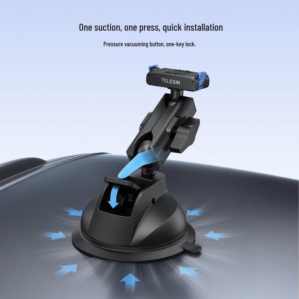 DJI Action 5 Pro/4 Suction Cup Mount for Osmo 360 Camera - Car Glass Fixed Mount
