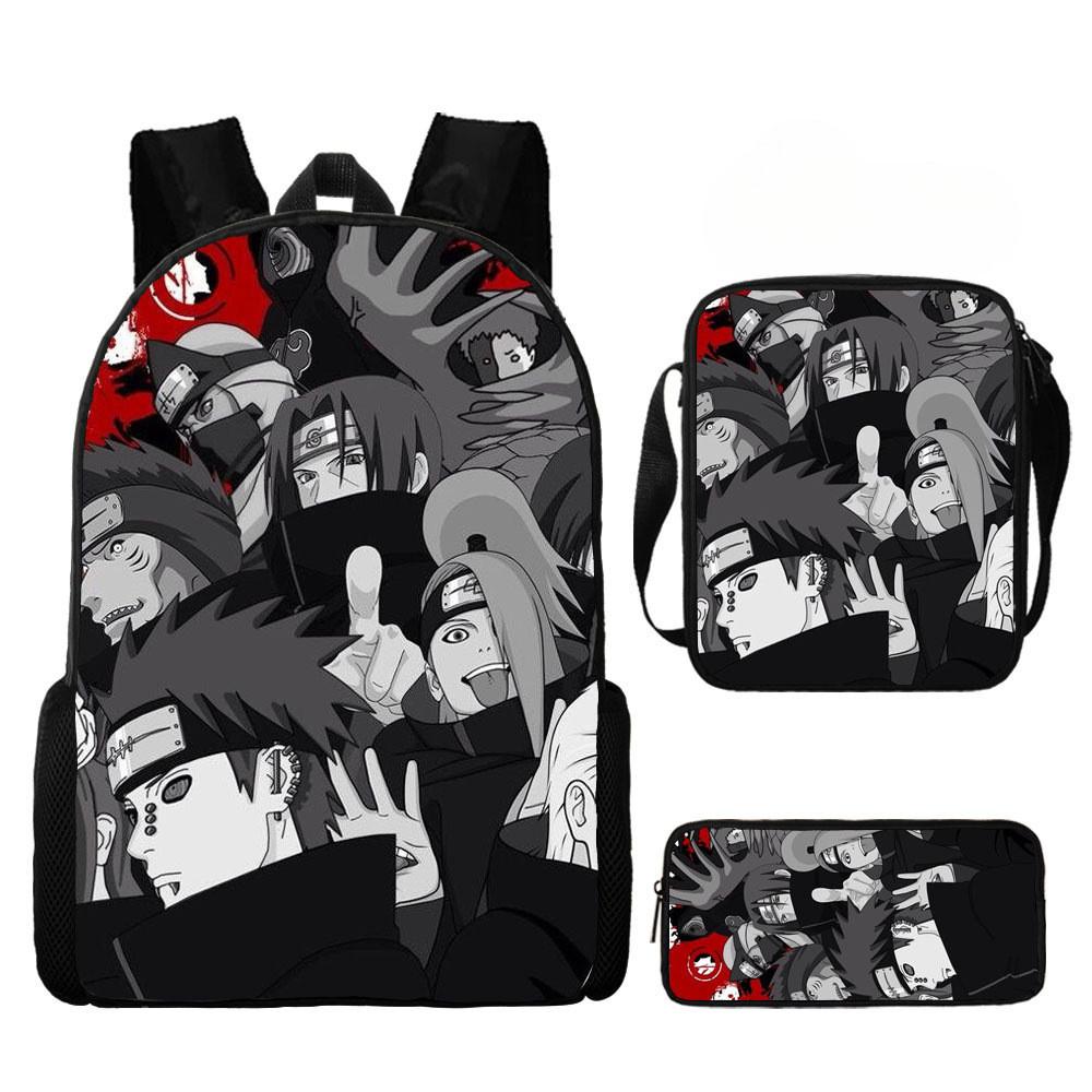 Детский рюкзак Наруто из легкого прочного материала для школы и путешествий