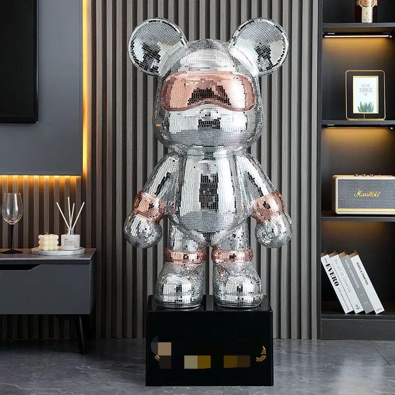 Гальванизированная крутая копилка-медведь, украшение для гостиной, для ТВ-тумбы