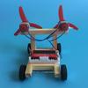 Children DIY Wooden Electric Dual Fan Model Preschool Science Experiments Kindergarten Education Toys