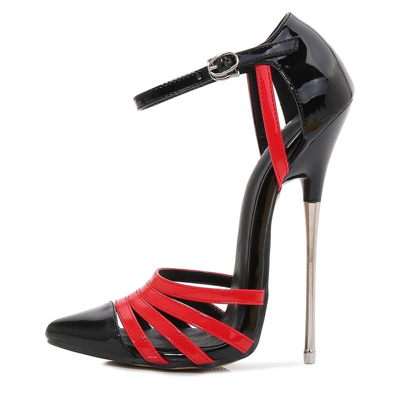 16 см металлические высокие каблуки женские босоножки модные высококачественные босоножки фетиш каблуки летняя обувь женская обувь для вечеринок офис ночных клубов