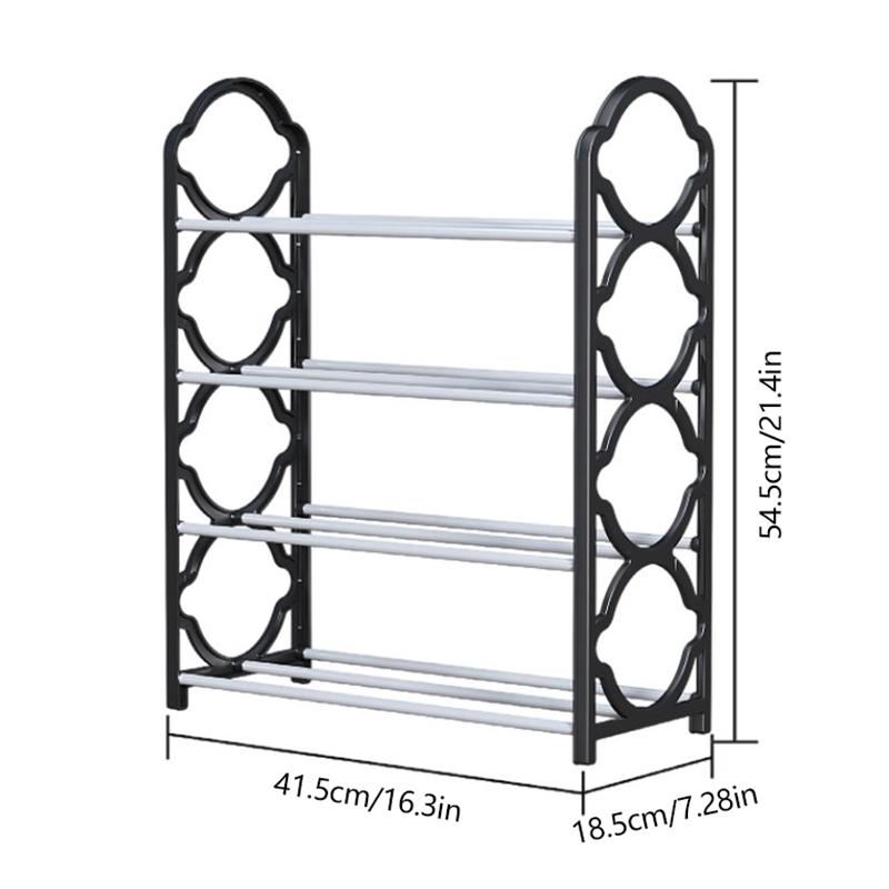 Многослойная полка для обуви, 4 слоя, простой пыленепроницаемый шкаф для хранения обуви, многослойная сборная дверная полка-органайзер для общежития