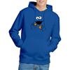 Sesame Street Unisex Adult Om Nom Cookie Monster Face Hoodie