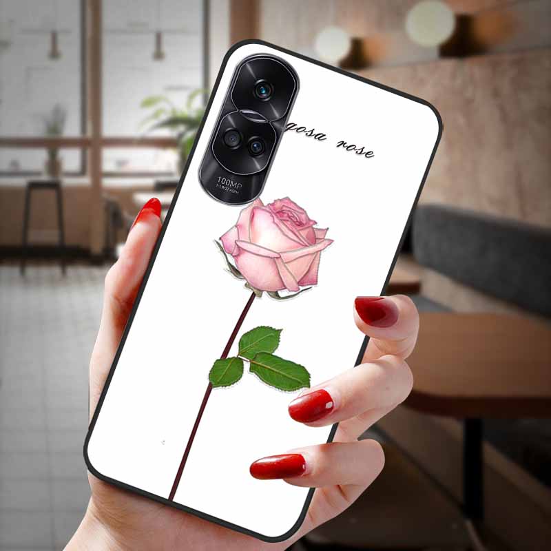 Чехол для Honor 90 Lite 5G 3D Цветочный Рельефный Тиснение Силиконовый Задний Чехол Для Honor 90 Чехол Honor90 Pro 90Pro 90Lite Мягкий Защитный
