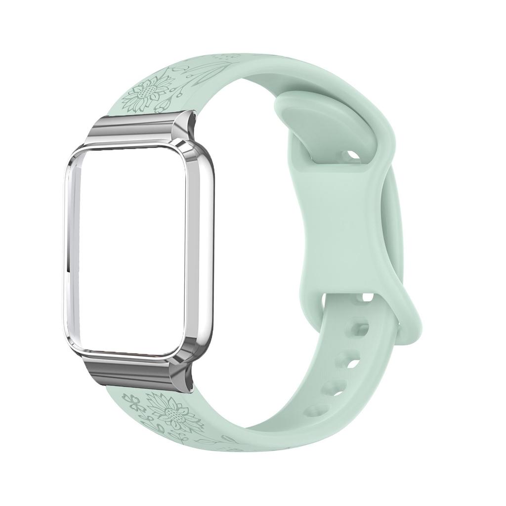 Совместимо с Xiaomi Smart Band 10 Pro - Керамическое издание: Силиконовый ремешок подсолнух с металлическим каркасом.