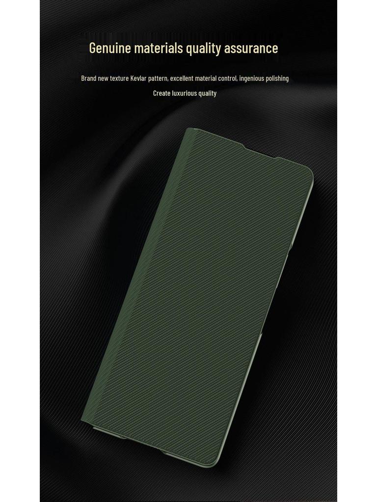 Чехол для серии Samsung Z Fold: Текстура углеродного волокна с кожей кевлар, Полное покрытие для Z Fold 4, 6 и 7