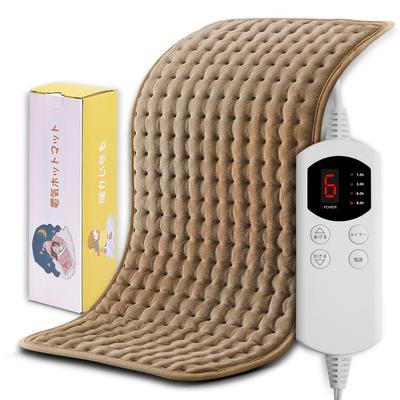 Электрический коврик с подогревом, мини-коврик для одного человека с функцией таймера, защита от перегрева, электрический коврик-одеяло для работы от холода, коричневый