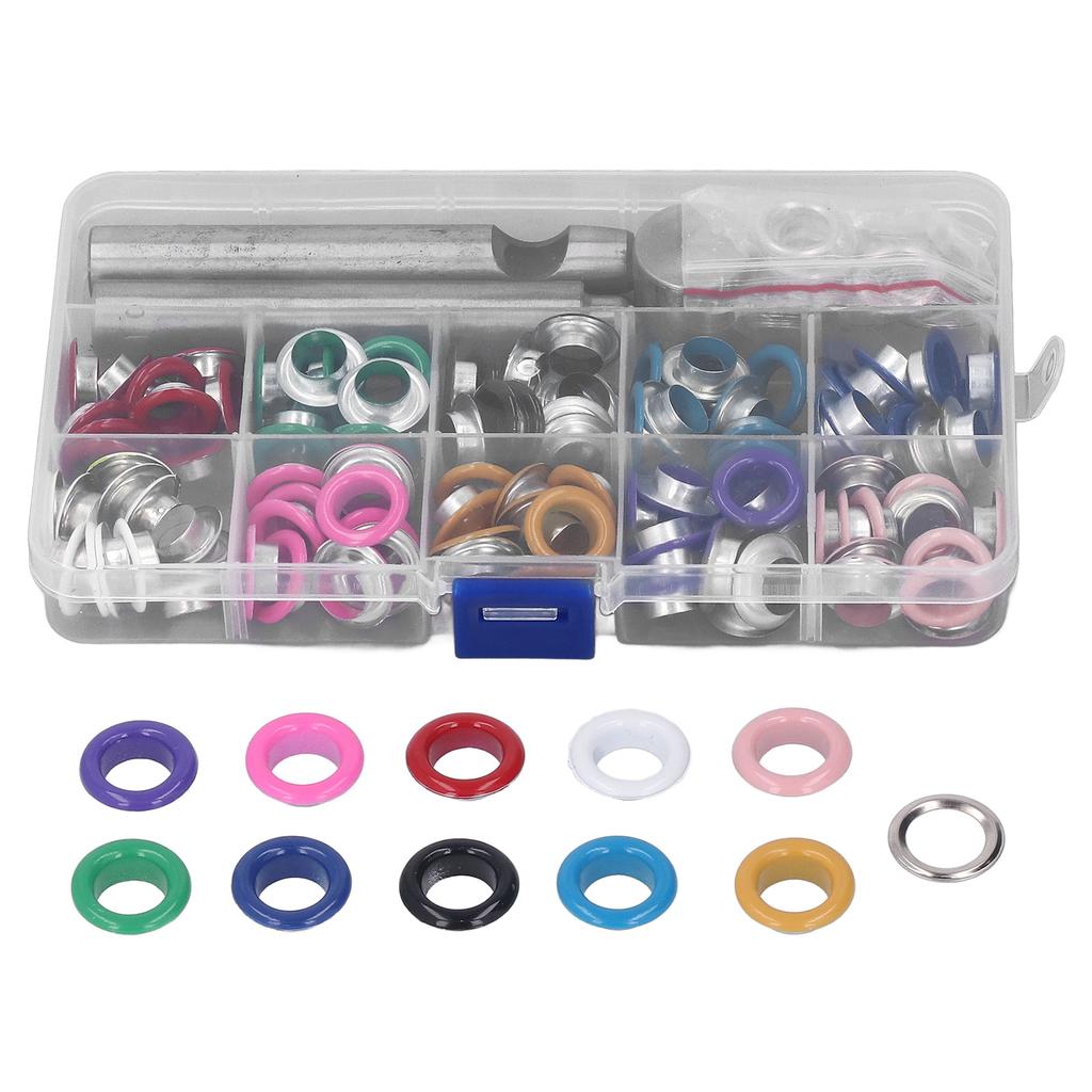 Eyelet Kit 10mm Colorful Durable Metal Wide Application Easy Installation Leather Grommets Kit for