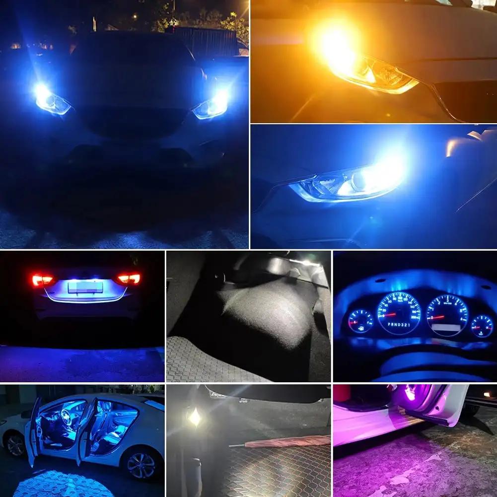10 шт. T10 W5w белый красный синий авто светодиодный багажник тормозной указатель поворота лампа автомобильный парковочный задний фонарь фонарь заднего хода подсветка номерного знака 12 В