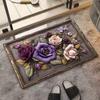Floral Cross-Border Doormat: Dirt-Resistant, Easy-Clean Doorway Pad for Dust Removal