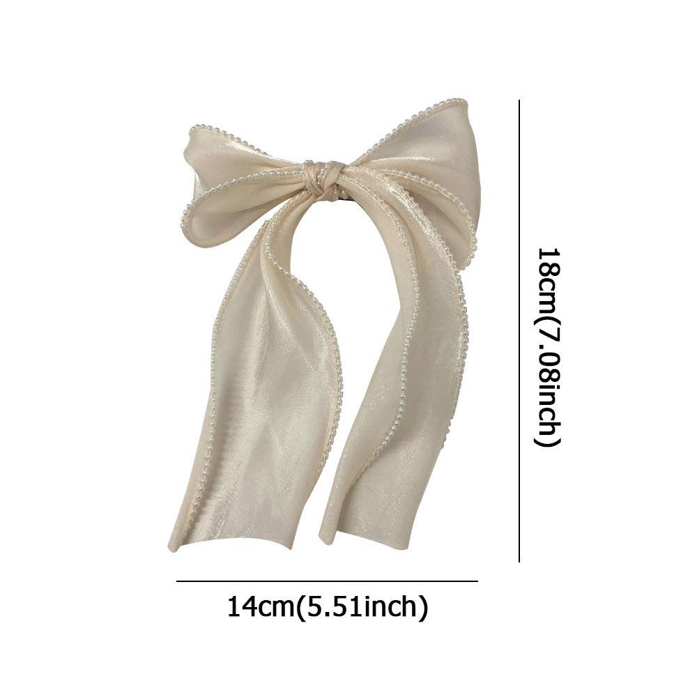 Для женщин и девочек стример с жемчугом, милые бантики для волос, заколки для волос, заколки для волос, головные уборы, заколки с бантом, заколки