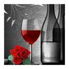 Kitchen Wall Art Decor Pictures Red Wine Glass Rose Painting On Canvas Poster and Prints Home Decoration Dining Room Restaurant
