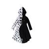 Cruella De Vil 101 Dalmatians Cosplay Dress Costume Set Halloween Party Role Play