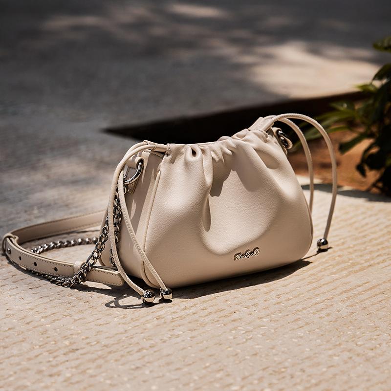 Qiao Lady Bag Women 2025 New Autumn Winter Crossbody Bag Women White Cloud Bag Chain Bag Underarm Genuine Leather Women Bag