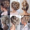 Synthetic Hair Bun Extensions Messy Curly Chignon Blonde Brown Donut Elastic Chignon for Women