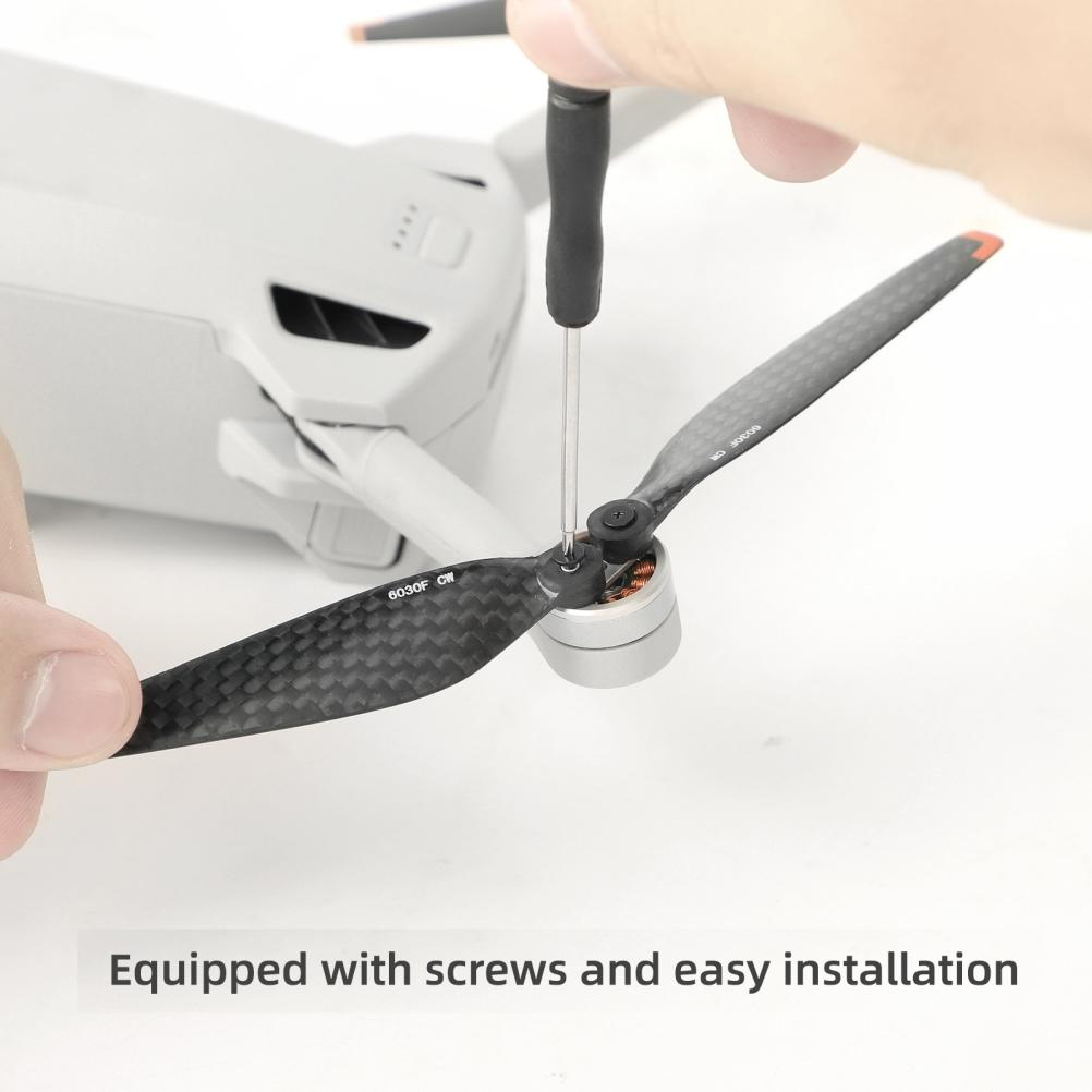 Комплект пропеллеров для дрона Лопасти пропеллера из углеродного волокна с низким уровнем шума совместимы с DJI Mini 3 Pro