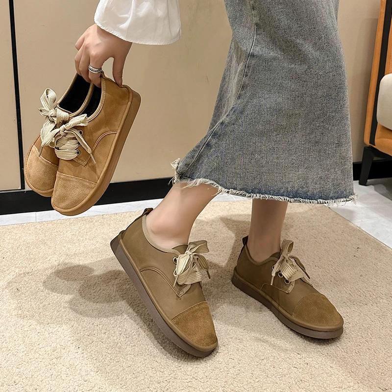 Кроссовки женские женские туфли мягкие осенние повседневные кроссовки с круглым носком платье лодочка новые осенние мокасины на плоской подошве для отдыха резиновые однотонные