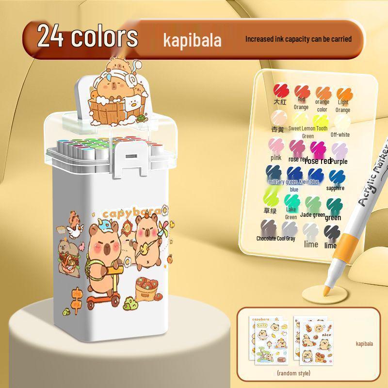 Детский набор нетоксичных смываемых акварельных маркеров - Не растекаются