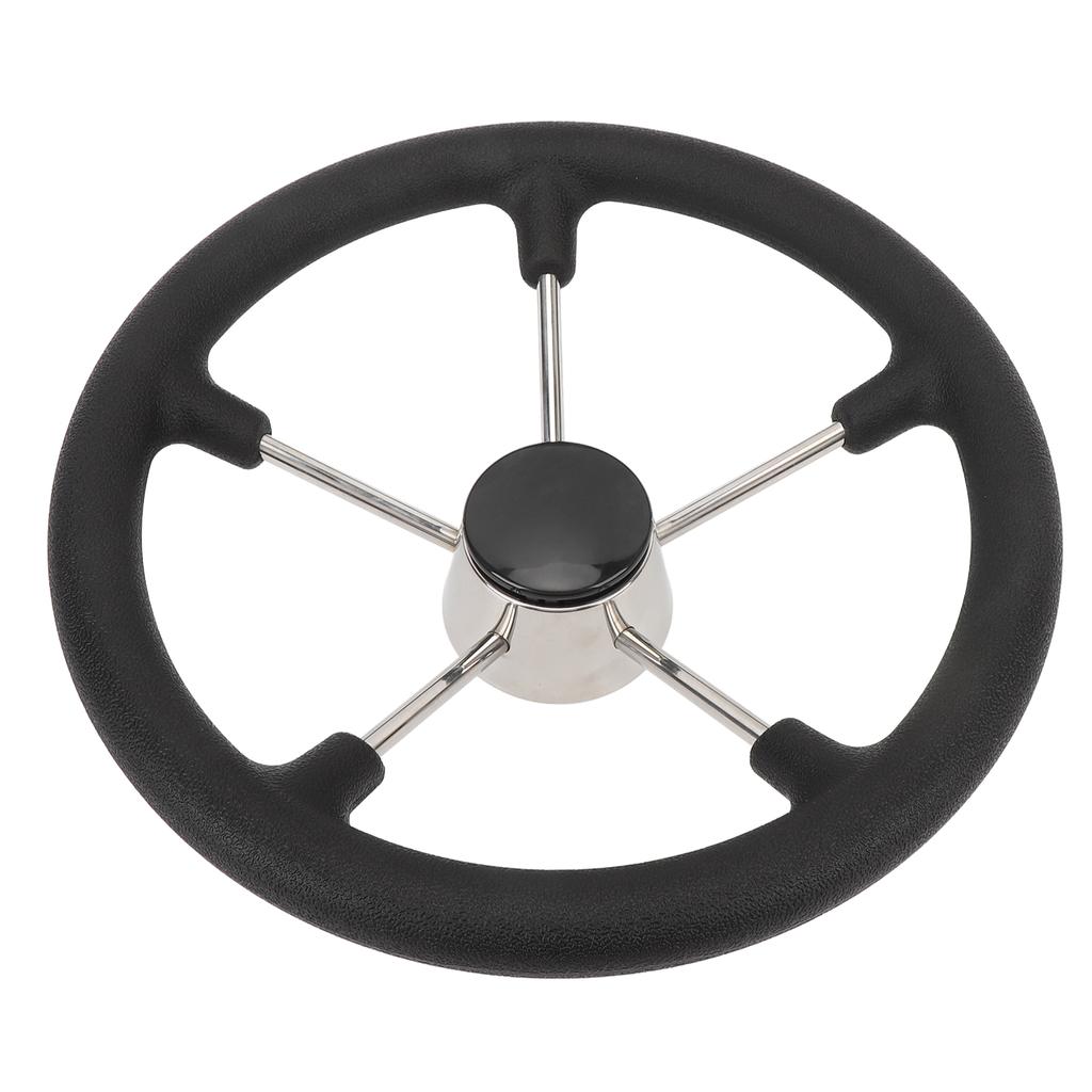 Рулевое колесо лодки 5 спиц нержавеющая сталь морское рулевое колесо с полиуретановой пеной рукояткой и центральной крышкой для яхт
