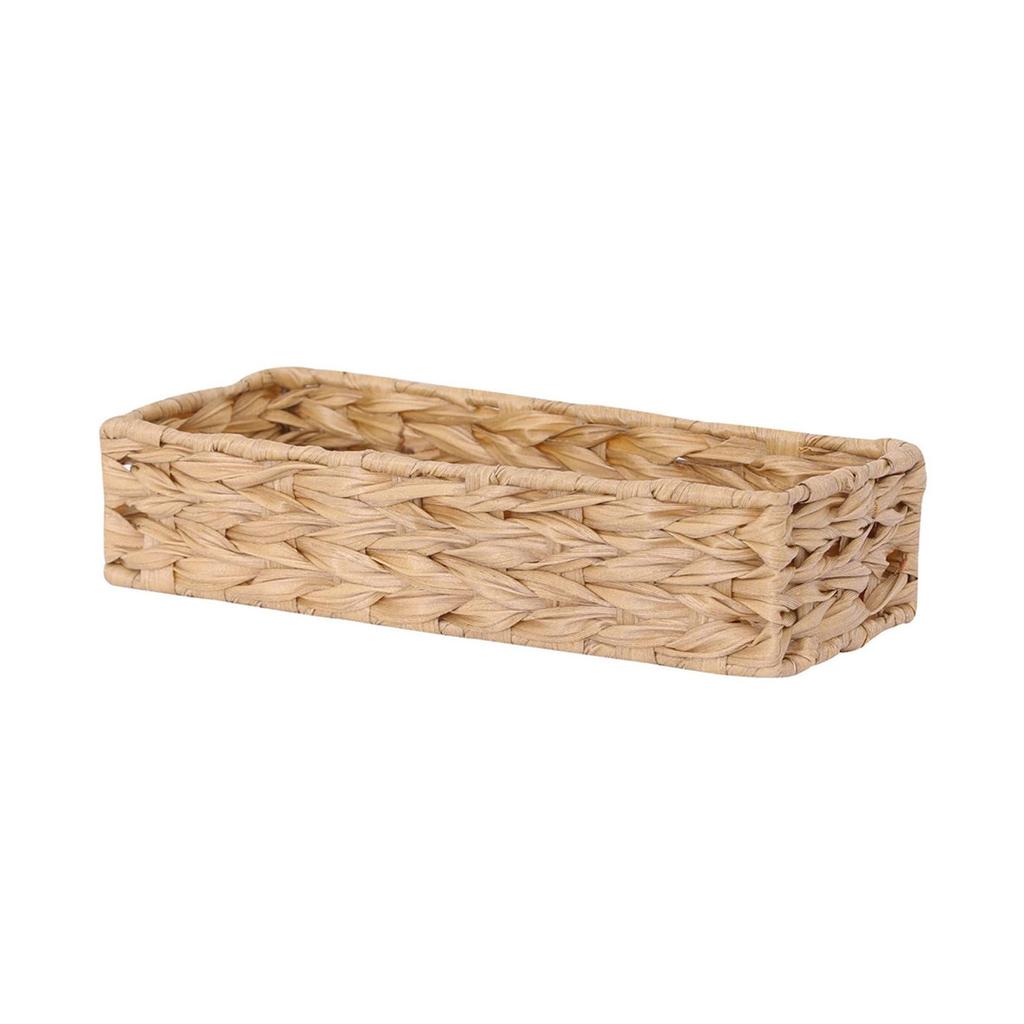 Natural Woven Water Hyacinth Storage Basket for Home Organization and Decoration Large Capacity Sundries Organizer
