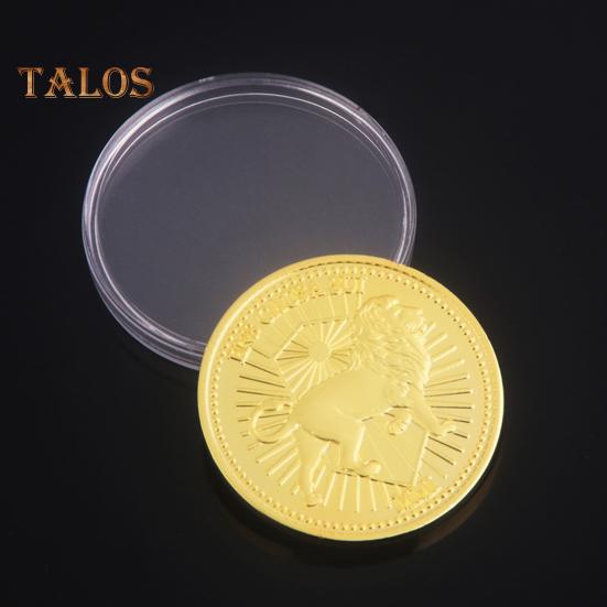 Позолоченная монета, реквизит для фильмов, диаметр 1,6 дюйма, двухсторонняя металлическая монета, коллекционная сувенирная монета с защитной коробкой, подарок для поклонников фильмов