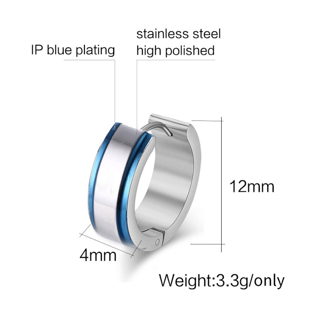 Простые мужские серьги, серьги-кольца из нержавеющей стали, не тускнеющие, повседневные ювелирные подарки