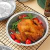  Fryer Tinfoil Plate Household Oil Absorbing Paper Oven Baking Tray Aluminum Foil Bowl Food Oil-proof Tinfoil Barbecue Plate