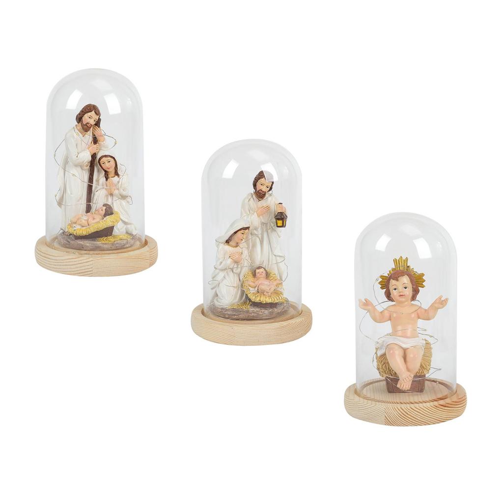 Рождественский Вертеп Художественное Произведение Подарок Украшение со Светом Святое Семейство Рождество