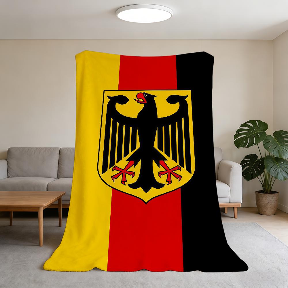 Blanket Super Warm G-Germany-ES Comfortable Plush Cool Throw Blanket Child Home Flag Sofa Bedroom Gift