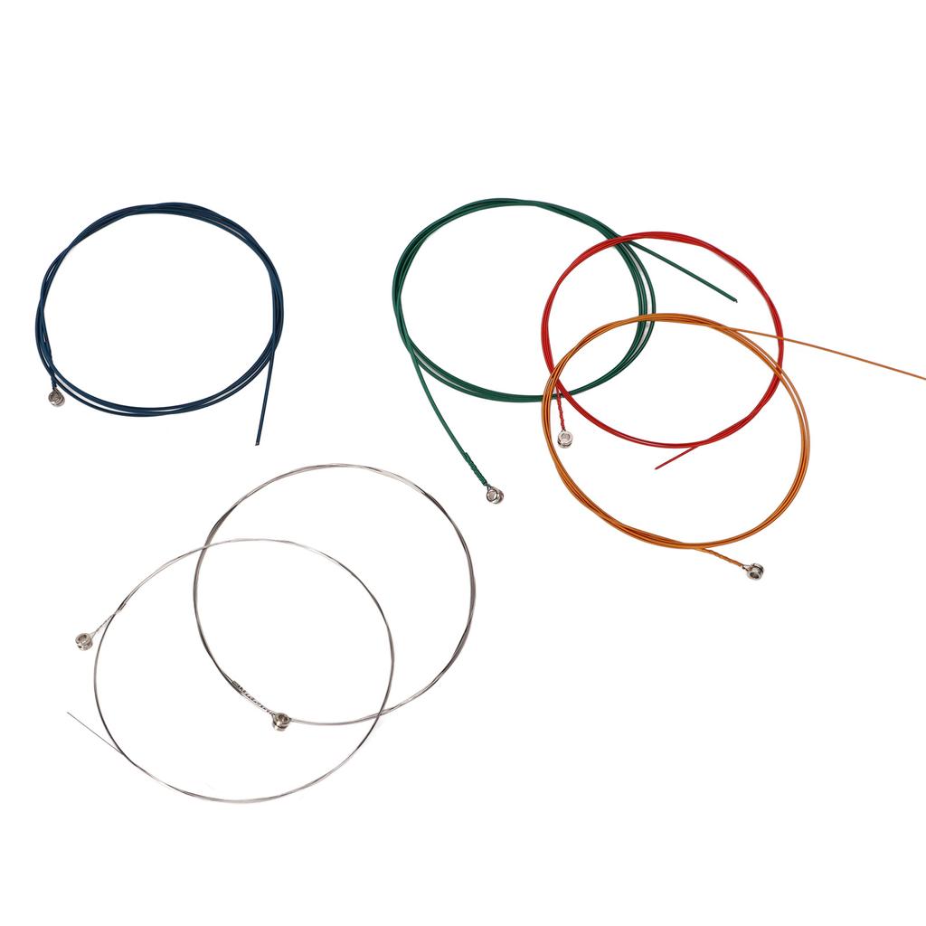 6 шт. Струны для гитары из медно-цинкового сплава, устойчивые к ржавчине, легкие в игре, разноцветные, профессиональные струны для акустической гитары