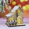 Christmas Luminous Cabin Christmas Wooden House Glittery LED Light Home Decoration Night Lamp Pendant