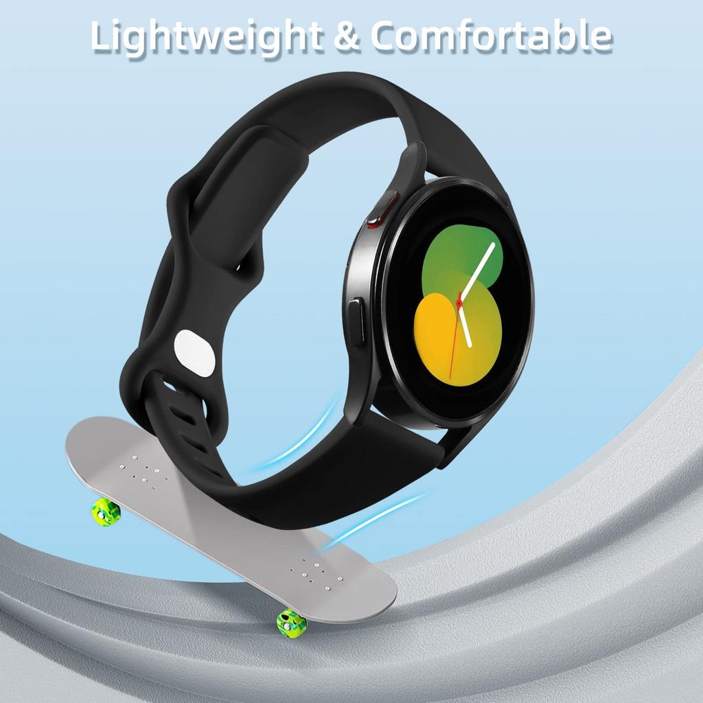 Мягкие тонкие ремешки 20 мм 22 мм для Samsung Galaxy Watch 7/FE/5Pro/6/4 40 мм 44 мм/Active 2, узкие силиконовые ремешки для Huawei Watch GT6/5/4 Pro 46 мм
