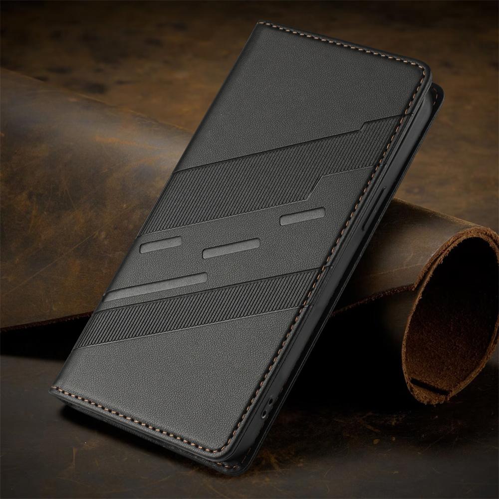 Leather Flip Case for Cricket Icon 6 (SL219C) Outlast 5G 2024 Debut S3 Magic 2 5G Cover Wallet Card Holder Phone Coque