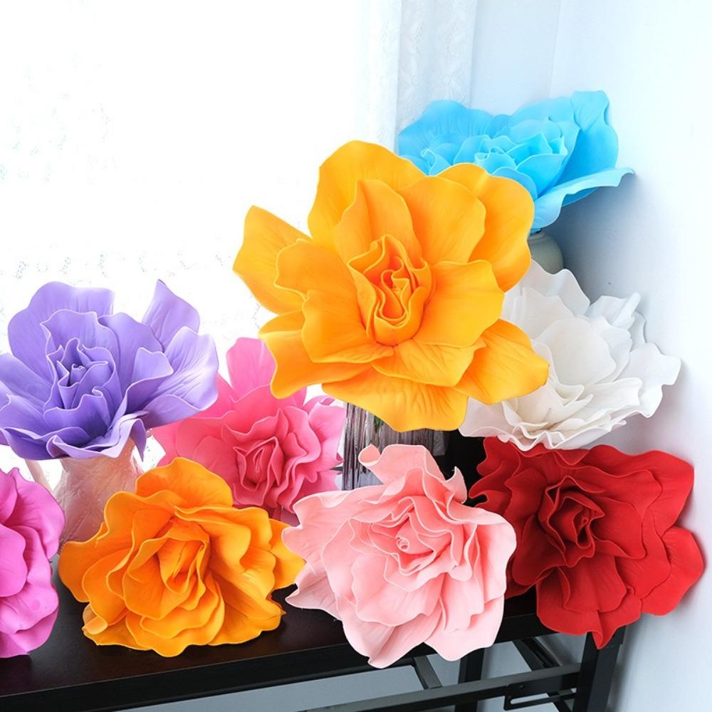 Three-dimensional Large Artificial Flower Photography Props Artificial PE Rose Simulation Flower