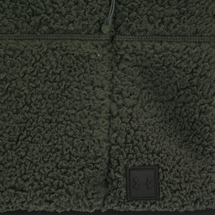 Under Armour Fleece Panel Letter Logo Print Jacket Women Jackets Green 1357479-310