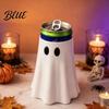 Flexible Silicone Can Cover Halloween Witch Hat Ghost Holder Spooky Insulated Sleeve for Standard Holiday Drinkware Essentials Soda Beers,