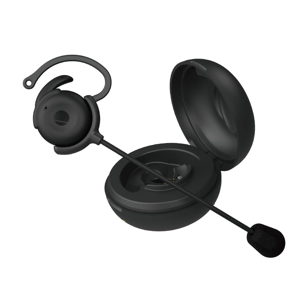 Коммерческая рация-интерком, совместимая с приложением, Bluetooth, одноушная гарнитура BONX BOOST Полный комплект