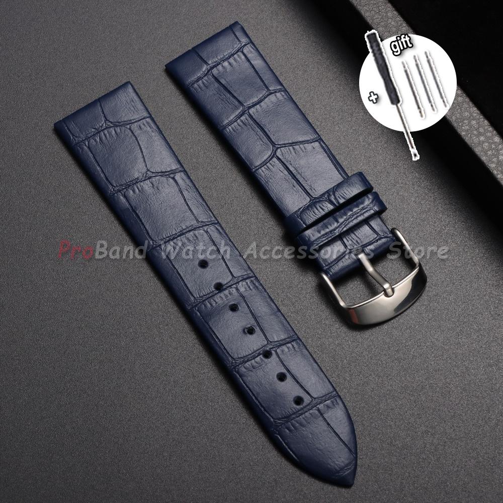 12mm 14mm 16mm 18mm 20mm 22mm Soft Leather Strap for Seiko for Omega Watch Bands Waterproof Wristband Crocodile Pattern Bracelet