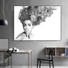 Canvas Painting Black and White Beauty African Women Living Room Wall Painting Home Decoration Wall Art Poster
