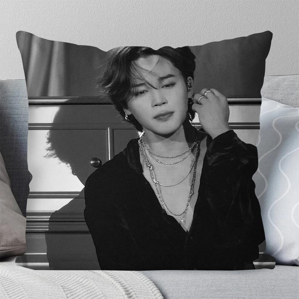 Korean Celebrity Park JiMin Pillow Case Square Pillow Bedroom Sofa Leisure Comfort Cushion Car Living Room Home Decoration 40X40