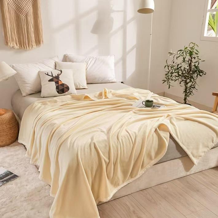 Однотонное фланелевое одеяло, покрывало на кровать / диван / для путешествий 100x150см 150x200см 180x200см 200x230см Одеяло для взрослых/детей